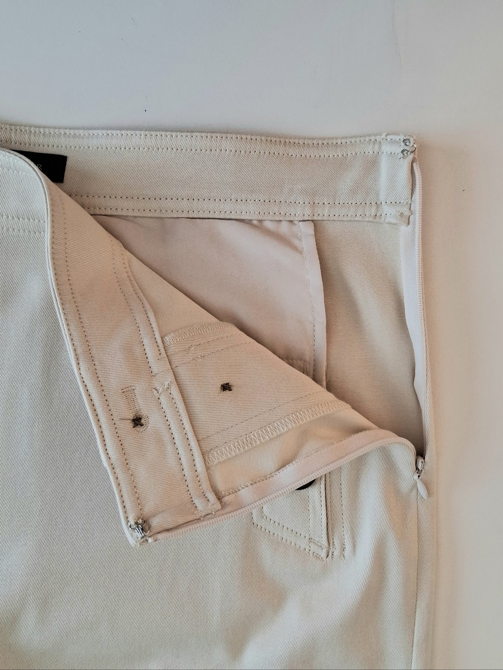 Ann Taylor Sailor Grace Ankle Pants Stretch Cotton Blend Sz 10P Cream Vanilla - Picture 4 of 11